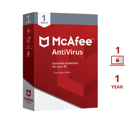 Mcafee Antivirus 1 User 1 Year